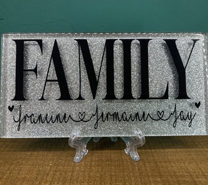 Glitter Plaque with stand