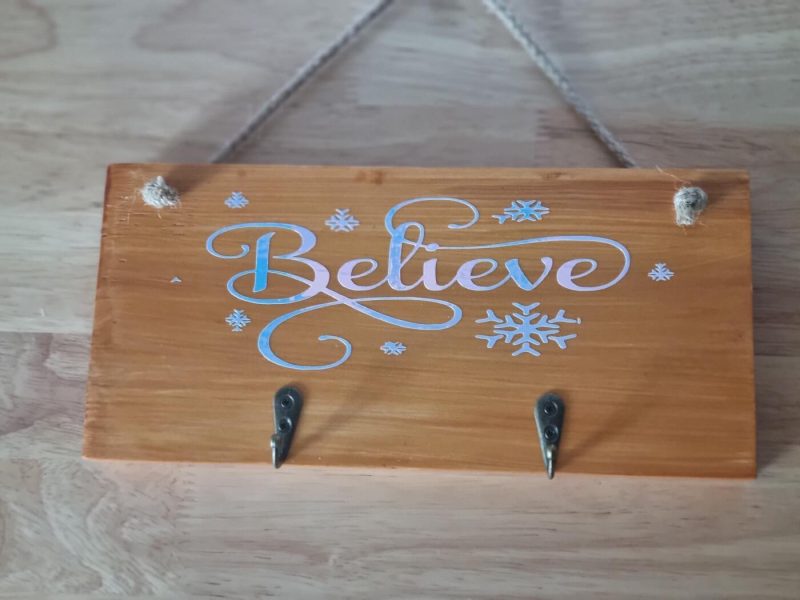 'Believe' Stocking Hanger