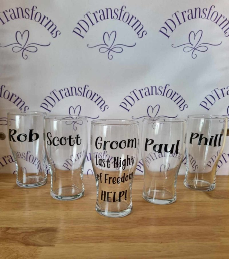 personalised pint glass