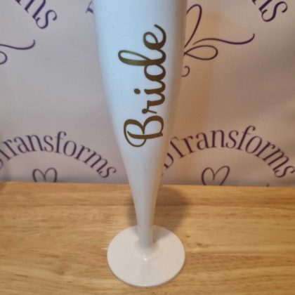 White Champagne Flute