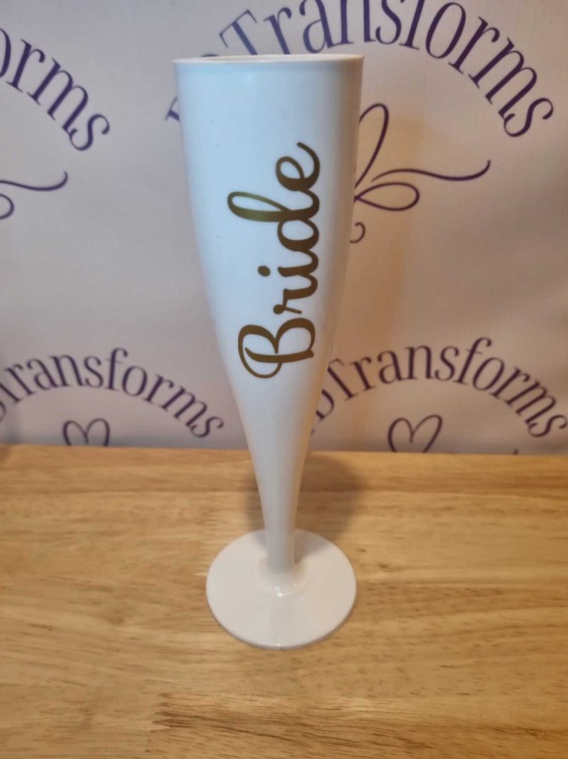 White Champagne Flute