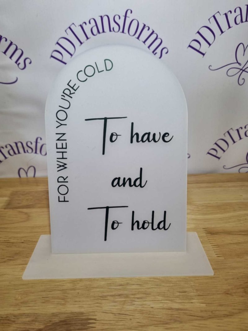 Table Number Sign