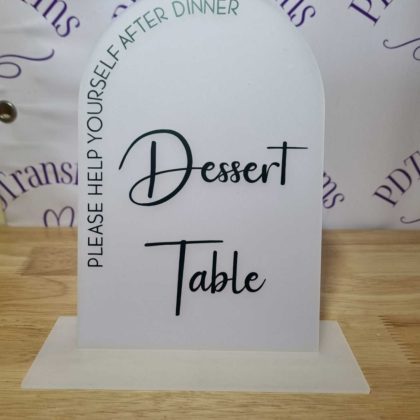 Table Number Sign