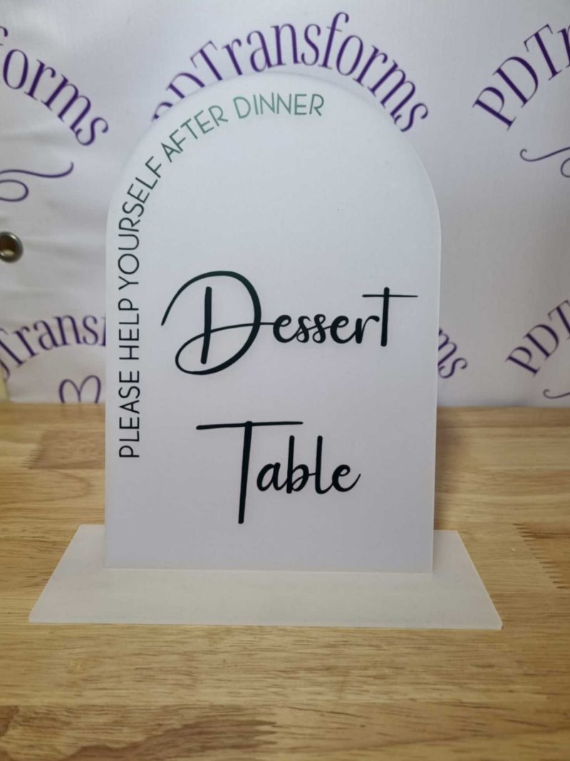 Table Number Sign