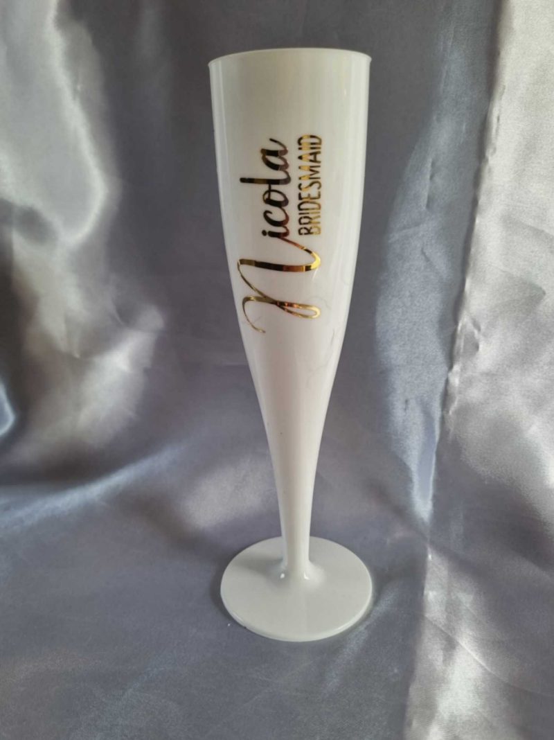 White Champagne Flute