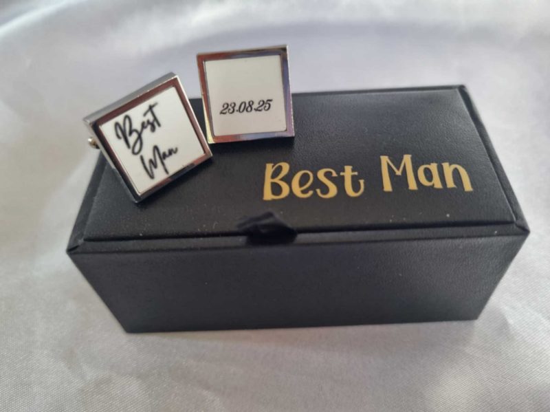 Mens cufflinks and box set