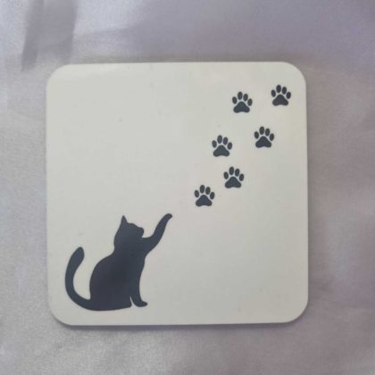 Cats Protection silhouette coaster